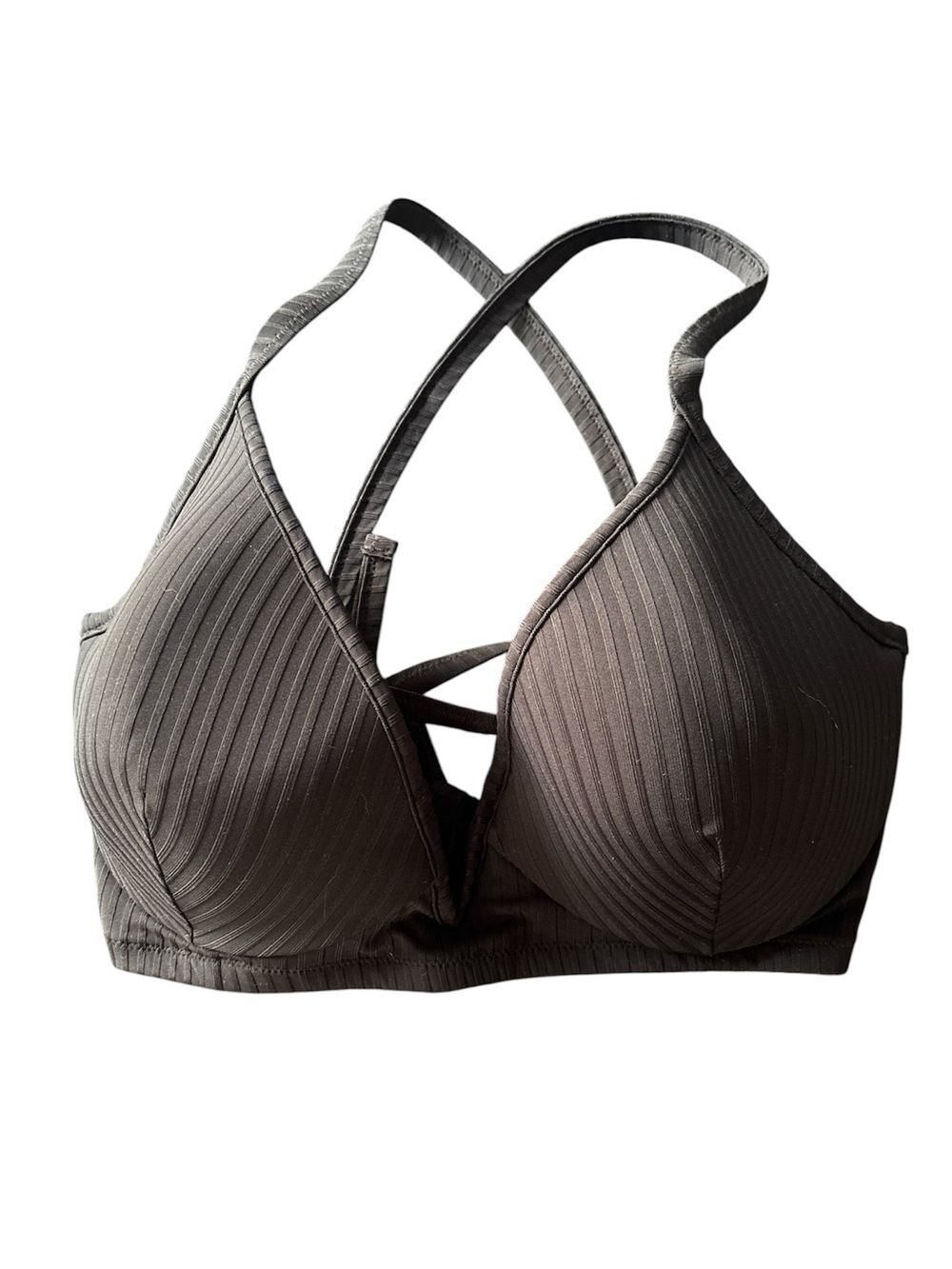Shade & Shore Padded Underwire Black Bikini Top 36DD